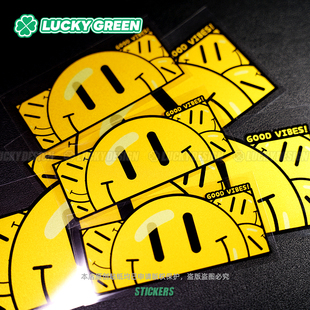反光防水装 卡通贴纸suv贴纸 饰车贴 Smile笑脸潮牌 lucky良运车贴
