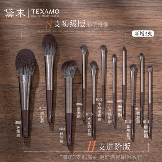 Texamo/黛末11支巨柔软化妆刷新手套装全套眼影散粉刷晕染软毛刷