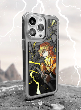 SMTM适用苹果14promax13我妻善逸周边动漫透明防摔12鬼灭之刃手机壳15手机保护套