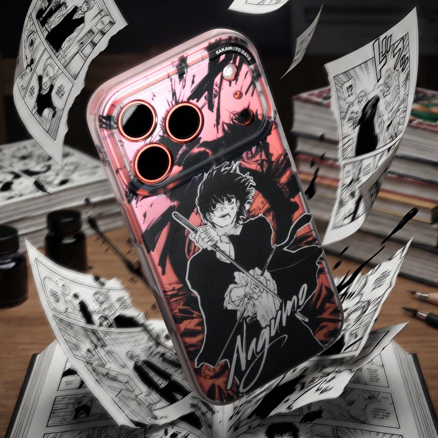 SMTM适用iphone17promax手机壳新款蓝光磁吸15防摔动漫二次元16原创意苹果手机保护套坂本日常