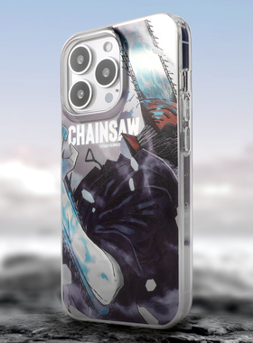 SMTM适用苹果14promax镭射手机壳电锯人iphone13动漫二次元12防摔