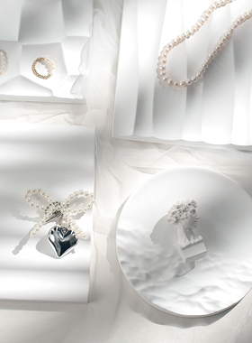 几何石膏装饰柜台展示托盘