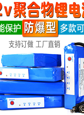 12V聚合物锂电池-10AH电量显示灯小体积轻薄户外移动充电后备电源