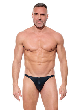 GREGG HOMME 性感复古仿皮质感男士三角内裤低腰显大囊袋 220903