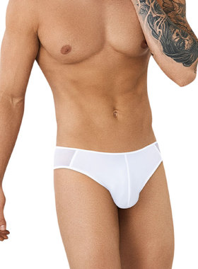 CleverModa 性感男士双丁内裤低腰轻薄高弹U凸纱网露臀囊袋 0951