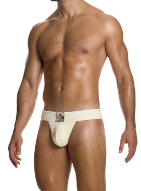 Modus Vivendi 性感男士丁字裤褶皱薄纱高弹透气复古U凸囊袋09512