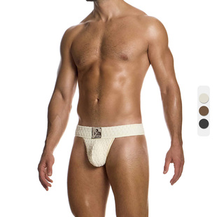 Modus Vivendi 性感男士丁字裤褶皱薄纱高弹透气复古U凸囊袋09512