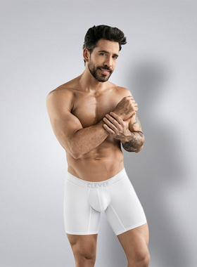 CleverModa 性感男士平角内裤高弹透气超薄长款U凸立体囊袋 1783