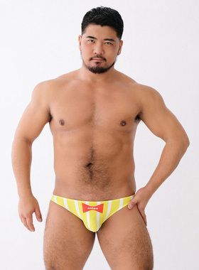 ninoo 日系性感条纹男士三角内裤高弹透气舒适立体囊袋低腰 25004