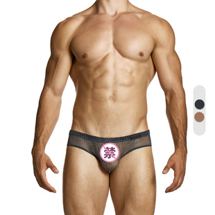 Modus Vivendi 性感透视纱网男士三角内裤高弹透气囊袋运动 26513