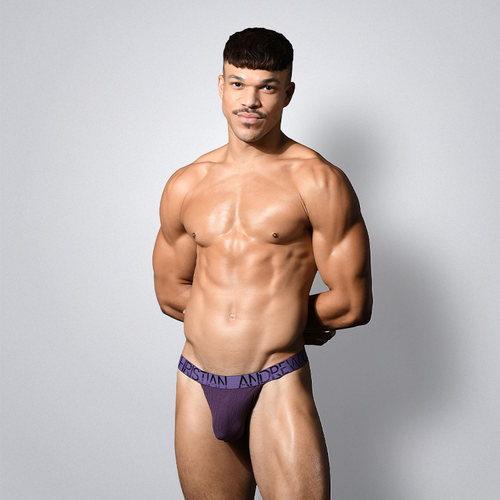 ANDREWCHRISTIAN男士丁字裤螺纹