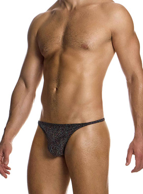 Modus Vivendi 性感闪耀男士丁字裤节日派对立体U凸囊袋健身02511