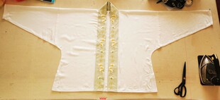 戒骄戒躁汉服来料定制明制对穿交领衫袄宋制对穿交飞机袖半袖工费