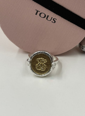 西班牙桃丝熊纯银小众设计风戒指