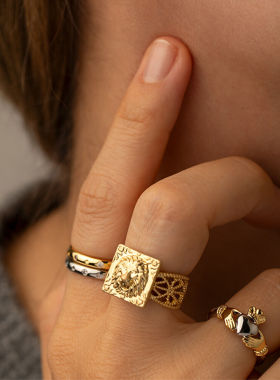 agatha女小众设计浮雕戒指