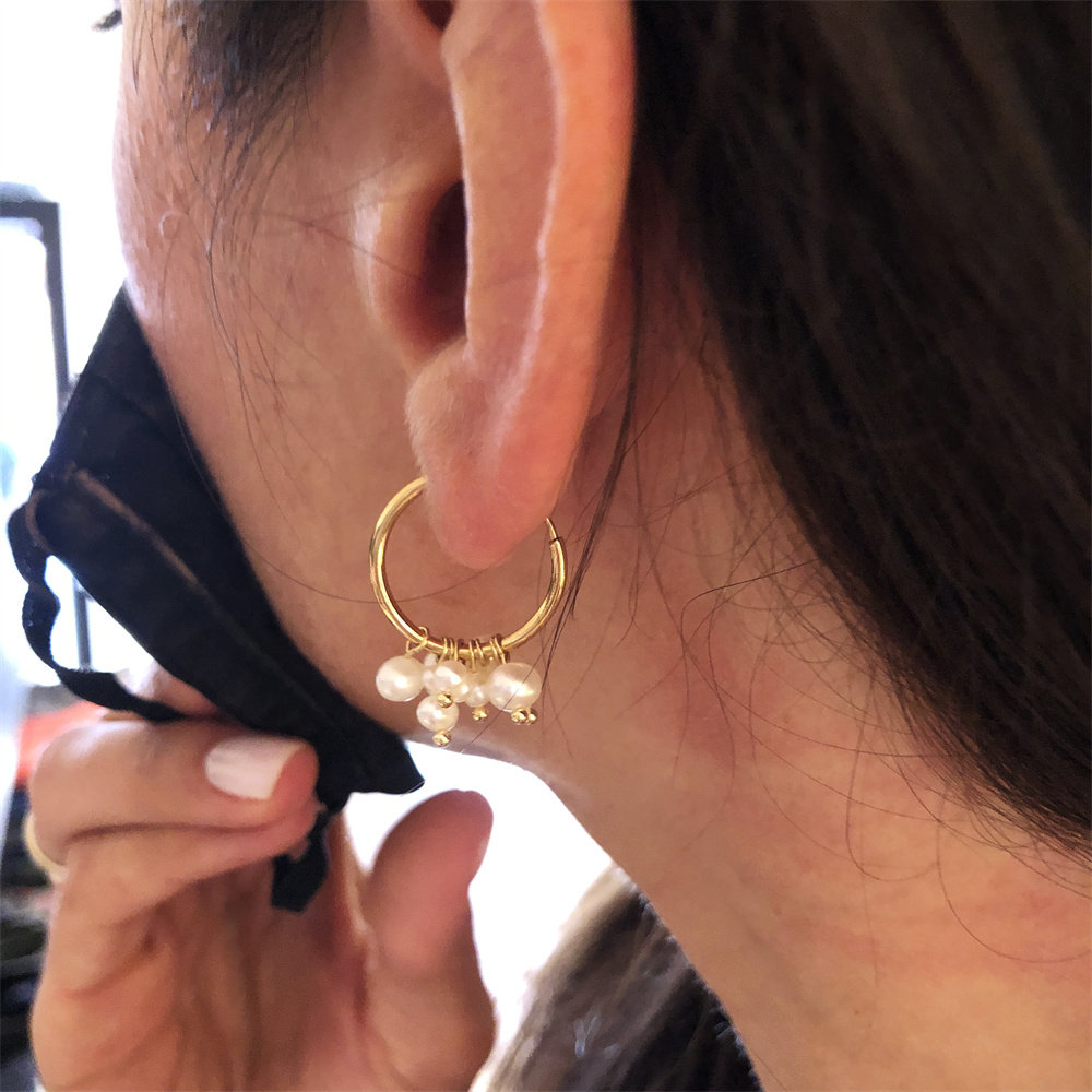 小众西班牙潮牌圆形ins风珍珠