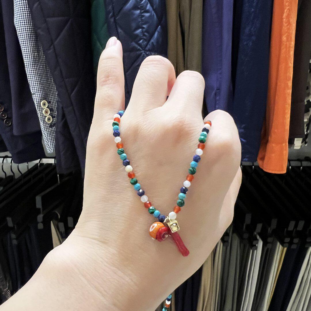 彩色水晶女民族风项链