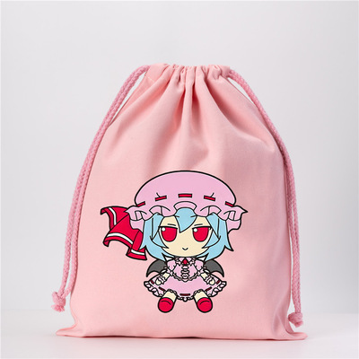 touhou plush秘封俱乐部束口袋帆布包周边抽绳袋收纳帆布抽绳包
