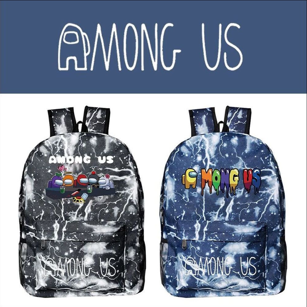 among  us游戏周边闪电书包创意时尚男女双肩包户外休闲旅行包
