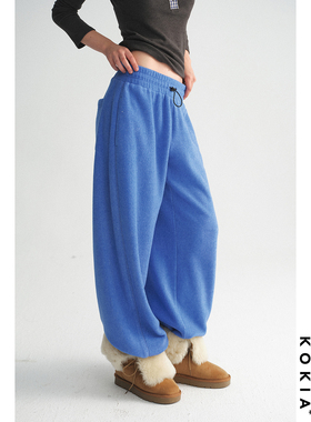 KOKIA 云朵触感 高弹亲肤松紧腰立体剪裁 香蕉廓形卫裤运动裤