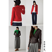 修饰比例 短款 字母贴布绣外套 运动感连帽拉链卫衣 KOKIA现货