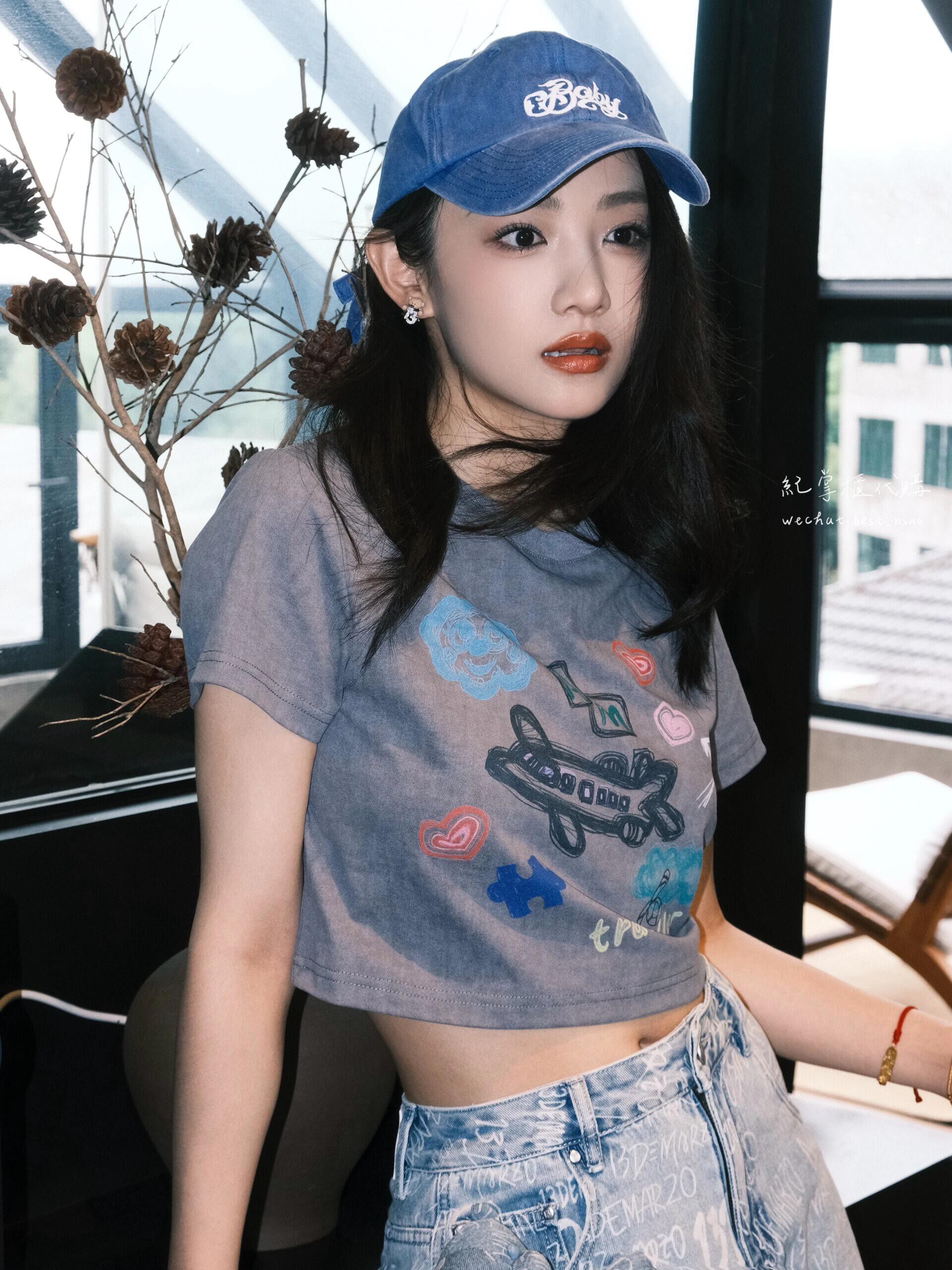 短袖蜡染涂鸦T恤ANDREAMARTIN