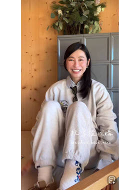 国现sasa同款American Vintage 20周年圆领大廓形卫衣卫裤纪掌柜