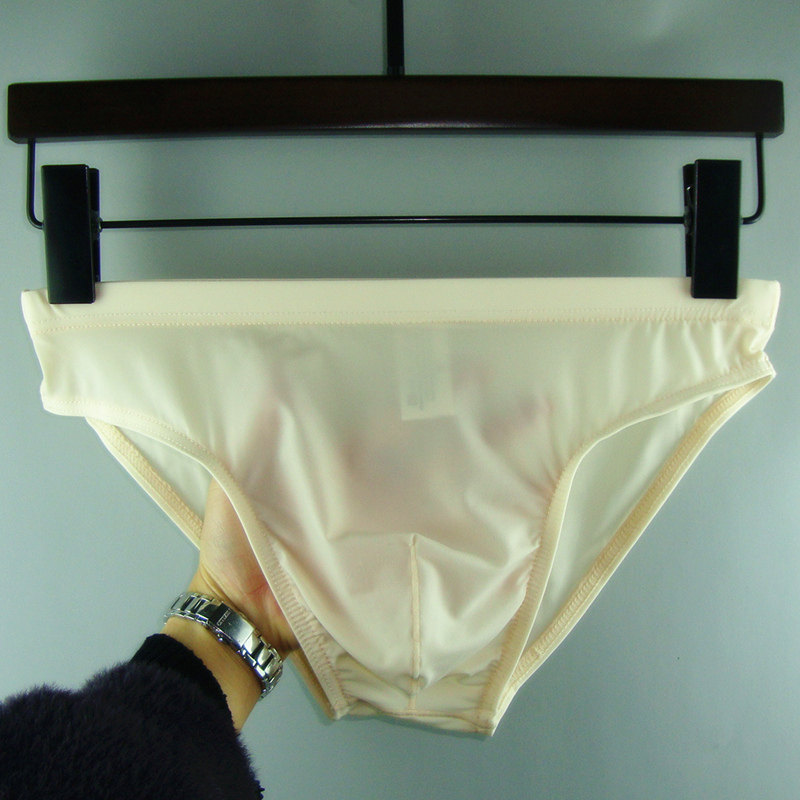 男士透明低腰超薄丝滑青年三角裤