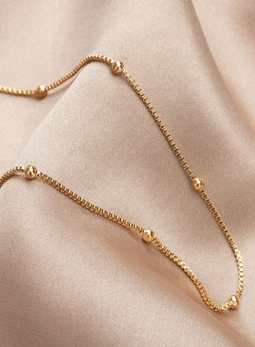 M扣盒子圆珠素链钛钢细链条