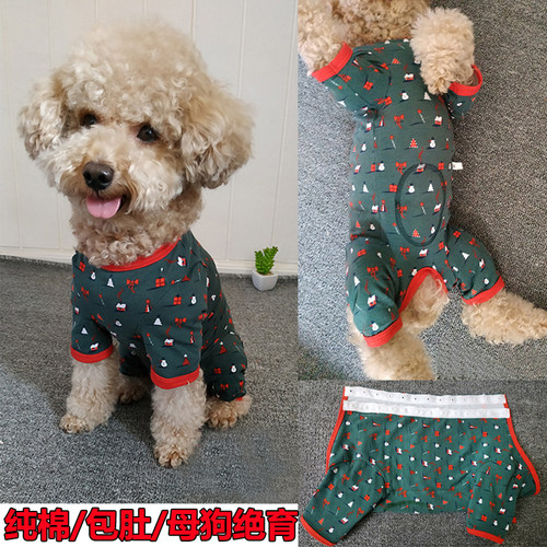 狗狗衣服包断奶圣诞装防尘四脚衣