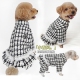 秋冬装 泰迪比熊犬衣服加绒加厚保暖小香风包肚子高领格子四脚衣服