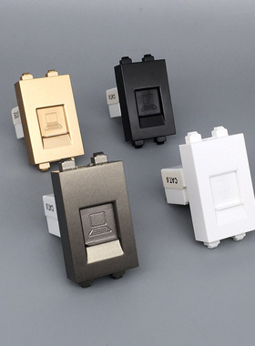 128型六类千兆模块 免打CAT6电脑插座模块 rj45网络信息模块配件