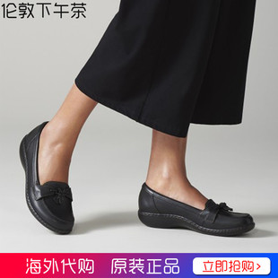 Clarks其乐真皮浅口套脚女鞋软垫平底单鞋Ashland Bubble正品代购