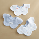 ins风婴儿a类纯棉小围嘴花瓣双面吸水口水巾新生儿0-2岁宝宝围兜