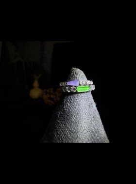 福利款天然缅甸翡翠A货阳绿马鞍戒指（直播专用链接）
