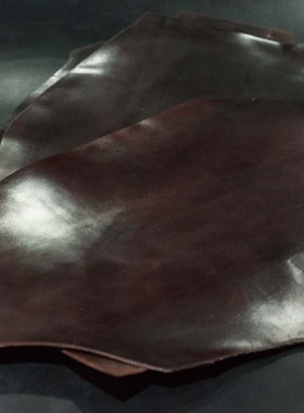 s家皮革 Horween Shell Cordovan  美国霍尔文马臀皮 酒红色 8号