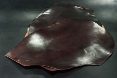 horween酒红色马臀皮皮料