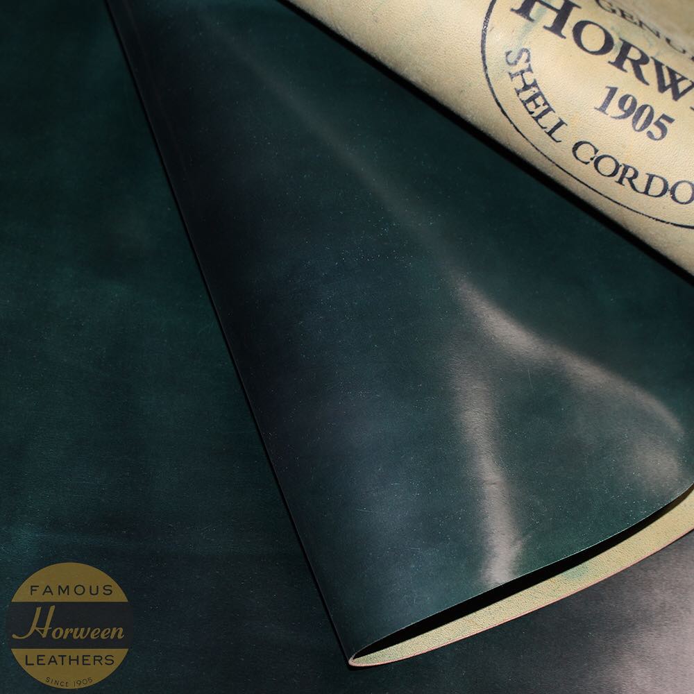 皮革horween绿色马臀皮