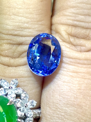 小万捡漏 无烧 近5克拉斯里兰卡 无烧蓝宝石AIGS矢车菊蓝宝石裸石