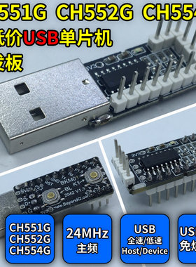 CH551G CH552 CH554 USB单片机开发板flash直接USB烧录免烧录器