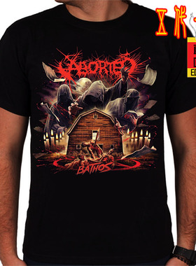 aborted大码潮牌摇滚短袖t恤男残忍死亡金属乐队潮流欧美街头宽松