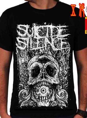 Suicide silence 自杀沉寂 铁拳摇滚t恤男死核重金属极端死亡乐队