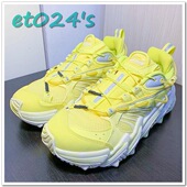 et024 男子休闲潮流跑步鞋 李宁X Claw猫爪 奶油黄 AGLQ013