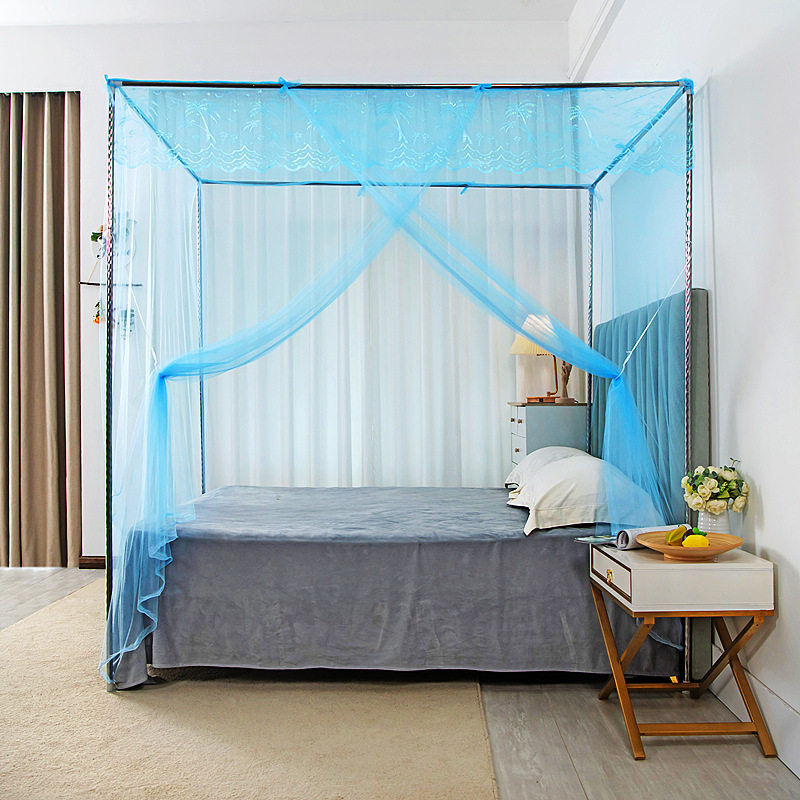 免安装1.2m1.5家用老式支架蚊帐单双人1.8米简易方顶绑绳穿杆睡帐,床上用品,蚊帐,淘宝优惠券,粉丝福利购,淘宝优惠卷