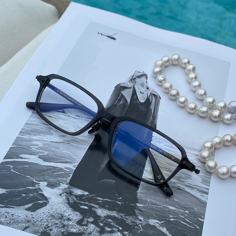 柳智敏风格原创窄框眼镜