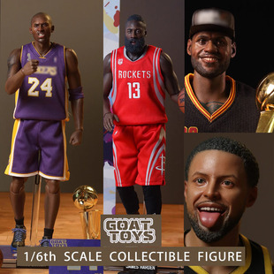 nba2k25 GoatToys 1/6球星科比詹姆斯哈登乔丹麦迪可动手办人偶