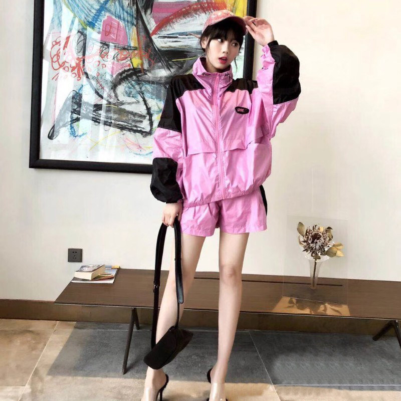 防晒服套装女春夏新款韩版休闲宽松气质上衣短裤时髦两件套