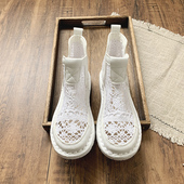 凉鞋 软底包头网面渔夫鞋 女 仙女风平底女凉靴森系短靴时尚 2025夏款