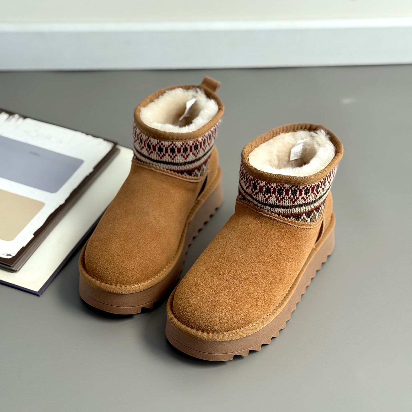 冬季皮毛一体保暖雪地靴棉鞋棉靴