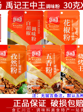 乐畅烧烤王30gx5袋组合包邮禹记王中王调料孜然白胡椒花椒五香粉